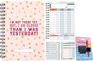 FABULOUS PLANNING Journal d'entraînement XL et XS - Agenda de gym, fitness et entraînement - Fixez des objectifs, suivez 100 entraînements et enregistrez vos progrès - Agenda de qualité supérieure (XS (A6), rose