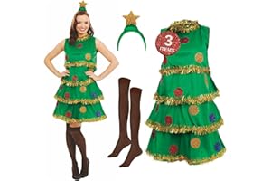 Fun Shack Christmas Tree Fancy Dress for Women, Christmas Tree Costume Adult, Christmas Costumes for Women, Xmas Tree Costume