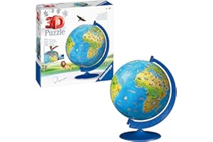 Ravensburger 3D Puzzle 11160 - Puzzle-Ball Kinderglobus in Deutscher Sprache - 180 Teile - Puzzleball Globus für Kinder ab 6 Jahren