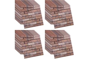 SQLJYU 40 Pezzi Pannelli da parete 3D, 30 x 30 cm Pannelli Adesivi per Pareti autoadesivi, impermeabili, in PVC, per decorare le pareti di soggiorno, camera da letto, cucina, bagno