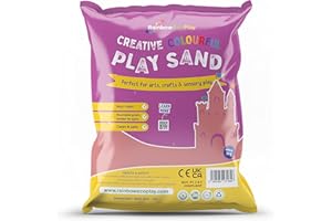 Rainbow Eco Play – Coloured Pink Sand – 5kg – Kids 100% Natural Play Sand – Sand Art, Childrens Crafts