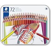 STAEDTLER 175 Coloured Pencils - 72 Colours, Metal Case | Easy-to-sharpen hexagonal pencils, long lasting &ndash; children &amp; adults