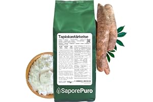 SaporePuro Tapiokastärkelse 1000 g – Glutenfri – Naturligt Förtjockningsmedel för Krämer, Såser, Desserter och Matlagning