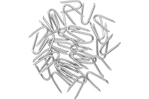 OMOTOOL Morsetti per recinzioni (280 pezzi) 410 grammi, zincato a U tipo rampa in acciaio, chiodi di fissaggio U per fissaggio rete metallica e recinzioni tessute