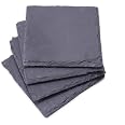 Set 10 Pezzi Sottobicchieri Quadrati In Ardesia 10 x 10 Cm Colore Nero Pietra Naturale Certificati Contatto Alimentare Con Gommini Antiscivolo Sottobicchiere Bar,Birreria,Casa Accessori Decorazione Ta