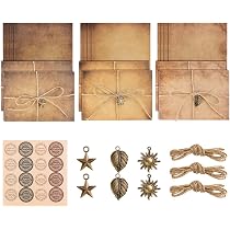 Set Carta Da Lettere Vintage Con Buste E Sigilli - 24 Fogli, Per Inviti, Auguri, Lettere D'Amore