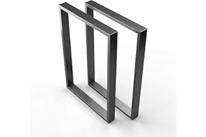 sossai® - Mesa Estructura Acero | 2 Piezas | patas de mesa | carga pesada | Ancho 70 cm x Altura 72 cm | TKK1 | Color: Antracita