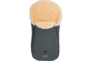 Altabebe MT2450LP - 64 Nordkap Sacco Termico Invernale di Pelle Pecora per Passeggino, Grigio Scuro, 12-36 Mesi