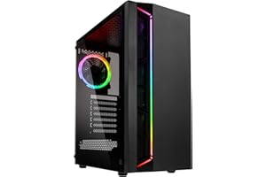 Kolink Inspire K7 ARGB Midi Tower PC Case, Addressable RGB Lighting, Tempered Glass, Black