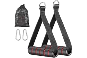 FENTAR 2Pezzi Maniglie per Palestra Professionale, Ergonomiche e Antiscivolo, LAT Machine e Attrezzi Fitness, Impugnatura Confortevole in Materiale Durevole, Ideali per Home Gym e Palestre Commerciali