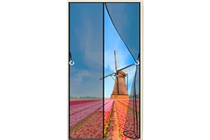 TOPZXL Moustiquaire Porte Magnétique, 170x210cm Automatique pour Couloirs Portes Patio Rideau Anti Moustique Bogues Pas de Forage, Maille Ultra Fine, Aimants Puissants, Noir (663 Tailles)