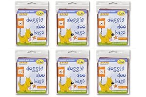 YOEYANG Snappies Tidy-Up Doggie Doo Bags with Tie Handles 20 per pack (PACK OF 6)