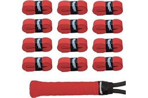 G-Lueck Lot de 12 Overgrips de Tennis très adhérents | Talent Grip | Épaisseur 0,50-0,60 mm | Surgrips pour Raquettes de Tennis, Badminton, Squash, Padel et Autres