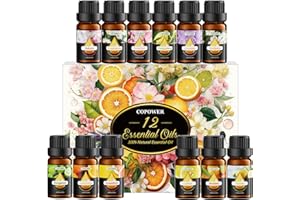 ‎COPOWER Ätherische Öle Set, COPOWER 12 x 10ml Aroma Diffuser öl, 100% Naturrein Duftöl Geschenkset Ätherische öle für Diffuser Entspannung Schlaf verbessern