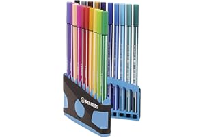 ‎STABILO STABILO - Premium-Filzstift - Pen 68 ColorParade - 20er Tischset in anthrazit/hellblau