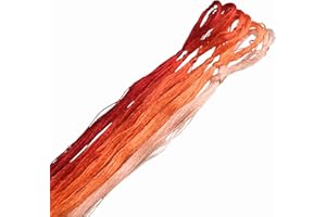 ‎MINGGUXIUYI MINGGUXIUYI 6 Farben reine Maulbeerseide à 22 m, edles Seidengarn für feine Handarbeiten und Kunststickerei (02)