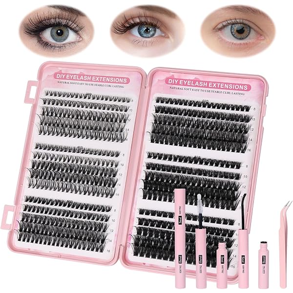 Wimpern Extensions Set Für Zu Hause – Inkl. Kleber, Pinzette & Remover, 600 Wimpern In 30D, 40D, 50D Für Natürlichen Bis Dramatischen Look