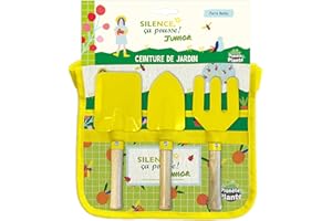 MGM PLANETE Plante - Cintura da Giardinaggio Porta Attrezzi - Silence Ça Pousse - 170528SP - Metallo - Giardino - Natura - Pianta - Fiori - Attrezzatura - Gioco per Bambini - A Partire dai 3 Anni