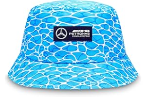 Mercedes AMG Petronas, George Russell, 'No Diving', Blue Multi, Bucket hat 2023, One Size, Adult, Official Merchandise