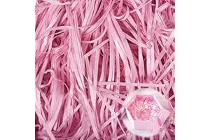 Hengrongshen Papier Déchiqueté, 500g Frisure de Haute Qualité, Papier Déchiqueté Décoration de Coffret Cadeau pour Noël, Mariage, Anniversaire, Fête de la Saint-Valentin (Rose)