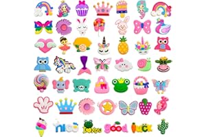 Kinearcharms 28 50 100pcs Different Shape Shoe Charms for Princess Gilrs and Boys Shoes Decorations Charms for Men Women Adult Birthday Gift