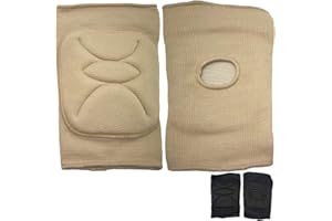 DANCEYOU Genouillères Danse en Pad Moelleux Adapté Aux Enfant Ado Adulte Genouillères D'exercice Yoga Latin Pole Tennis VolleyBall Course Marron S