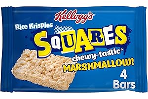 Kellogg's Rice Krispies Squares Marshmallow Snack Bars Box, 4 x 28g