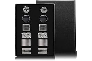 YADOCA 4-6 Piezas Cobre Joyero Gemelos Camisa Hombre Traje Clasicos Caballero para Boda Negocio Caja Regalo