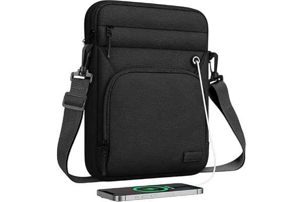 MoKo 9-11 Inch Sleeve Bag, Fits iPad air 5 10.9" 2022, iPad 9/8/7th Gen 10.2, iPad Air 4 10.9/Air 3 10.5, Tab S8 11", Multifunctional Case with Shoulder Strap and Headphone Port