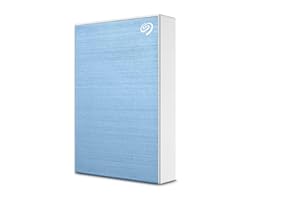 Seagate One Touch 5TB External HDD with Password Protection Light Blue, for Windows and Mac, with 3 yr Data Recovery Services