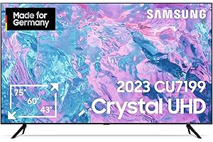 Samsung Crystal UHD 4K CU7199 Fernseher 55 Zoll, PurColor, Crystal Prozessor 4K, Smart TV, GU55CU7199UXZG, Deutsches Modell [2023]