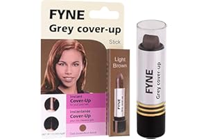 FYNE Root Touch Up Cover Stick - Instant Light Brown Grey Hair Cover Up - Magic Retouch Temporary Hair Colour for Men & Women