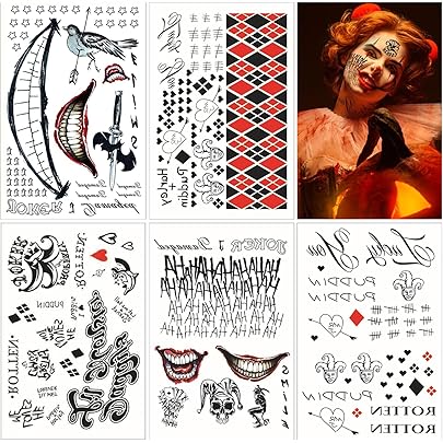 Lets Joy 5 Fogli Halloween Tatuaggi Temporanei, Tatuaggi - Foto 8