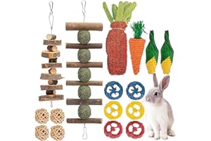 GIONAR Giochi per Conigli Giocattolo da Masticare Gioco per Piccoli Animali Giocattolo per Piccoli Animali Macinare Denti Giocattolo per Animali Domestici Palla Naturale dell'erba per Conigli Criceti