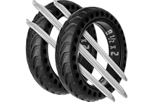 MOOVMOOV Kit Ruedas Macizas Antipinchazos MPK85 para Patinete Eléctrico Compatibles con Xiaomi (M365 - Pro - Mi 3 - etc) | Wispeed - Kit 2 Neumáticos 8,5 pulgadas y 3 Palancas Desmontadoras Hercules