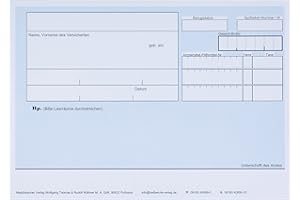 TOVSOL Wolfgang Thomas & Rudolf Wähner M.A. Privatrezept A6, 90 g/m², blau quer, Chipkartengerecht mit PZN-Feld; 240 Blatt