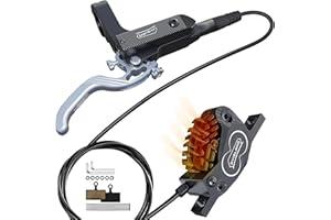 DYISLAND SD-230X MTB Hydraulic Disc Brake Set 4-Pistons/2-Pistons,Aluminum Front and Rear Two-Finger Brake Levers,Brake Kit for Mountain Bike/Fat Bike/Folding Bike