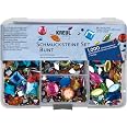 KREUL Schmucksteine Set Magic Ocean – 1000 Steine In Blau/türkis/grün, Verschiedene Formen