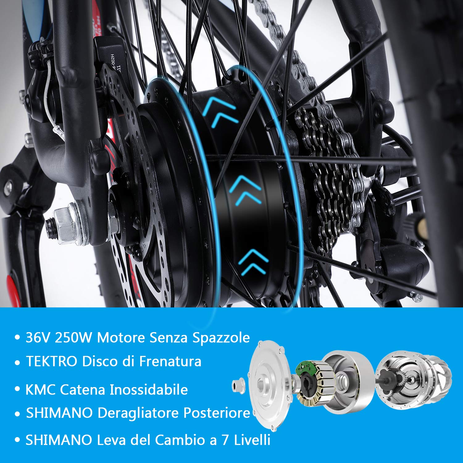 kit per bicicletta elettrica uomo da 28