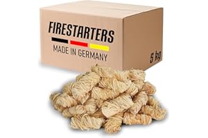 FEUER PRIMUS 3/5/10/20kg Allume Feu en Bois et Cire pour Cheminée, Poêle et Barbecue - Made in Germany (5 kg)