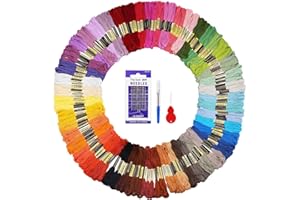 Broderie Kit 144 Echevettes de Fils Fuyit 48 Couleur Broderie Fil a Coudre Pour Broderie Point de Croix Tricotage Bracelets Brésiliens Fil a Coudre des Outils Accessoires