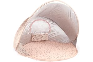 Bieco Tienda de Playa Pop-up Dreamy Flowers | Protección UV 40+ | Accesorio para Bebés