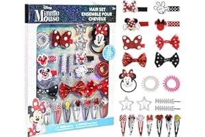 Townley Girl Disney Minnie Mouse Accessori per Capelli per Bambine | Fermagli per Capelli, Cravatte per Capelli e Altro | Regalo per Bambini dai 3