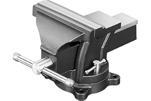 Retoo Morsa da tavolo girevole da lavoro 125 mm, ganasce in acciaio massiccio di alta qualità
