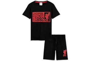 Liverpool F.C. Boys Pyjamas, Kids Sleep Shorts PJ Set, Football Gifts for Boys