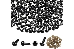 TOAOB THE ONE AND ONLY BABY TOAOB 50 Stück Puppenaugen Sicherheitsaugen 8 mm Kunststoff Augen mit Unterlegscheiben für Marionette