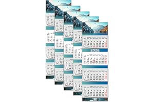 PRIMUS-PRINT.DE PRIMUS PRINT XXL Calendario 2025 – Multiblocco da parete – Calendario da 4 mesi – Calendario annuale a blocchi – con data cursore – incluse vacanze e vacanze – diversi motivi – [ 5 X Wildsee ]