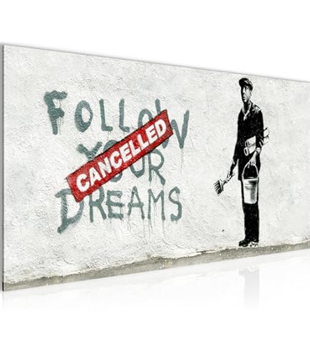 Grote XXL schilderij Mario en agent door Banksy- Grote Schilderijen