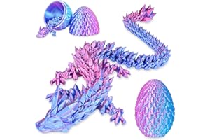 BALKWAN Surprise Dragon Egg with Dragon Inside – Gifts for Kids and Adults, 3D Printed Fidget Toy, Ideal for Christmas, Easter, Birthdays, Fun Desk Décor and Stress Relief(Purple, Medium)