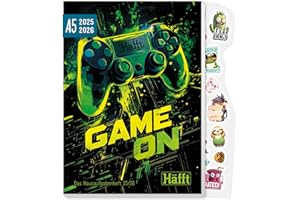Häfft® Original Hausaufgabenheft 2025/2026 A5 "Game On" ultimativer Schülerkalender, Schülerplaner - nachhaltig & klimafreundlich